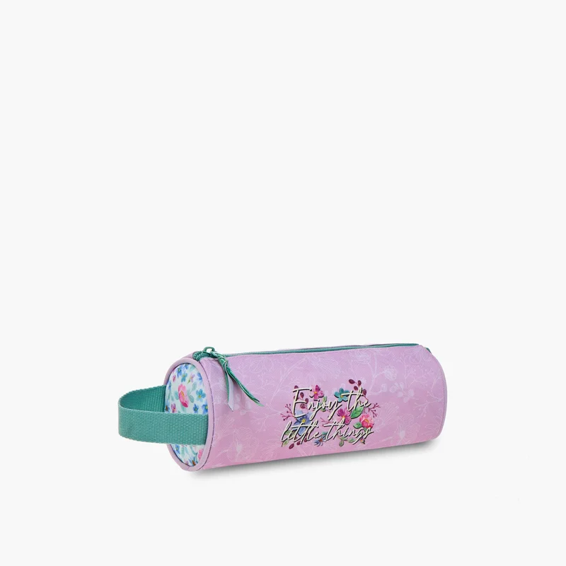 رول روود Pouch-My Little Garden-1 Cmprt--Girls (Polyester) Pink \ 22X12X5